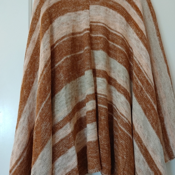 Free People Boho Striped Oversized Wrap/Cardigan~ Size L - Picture 9 of 13